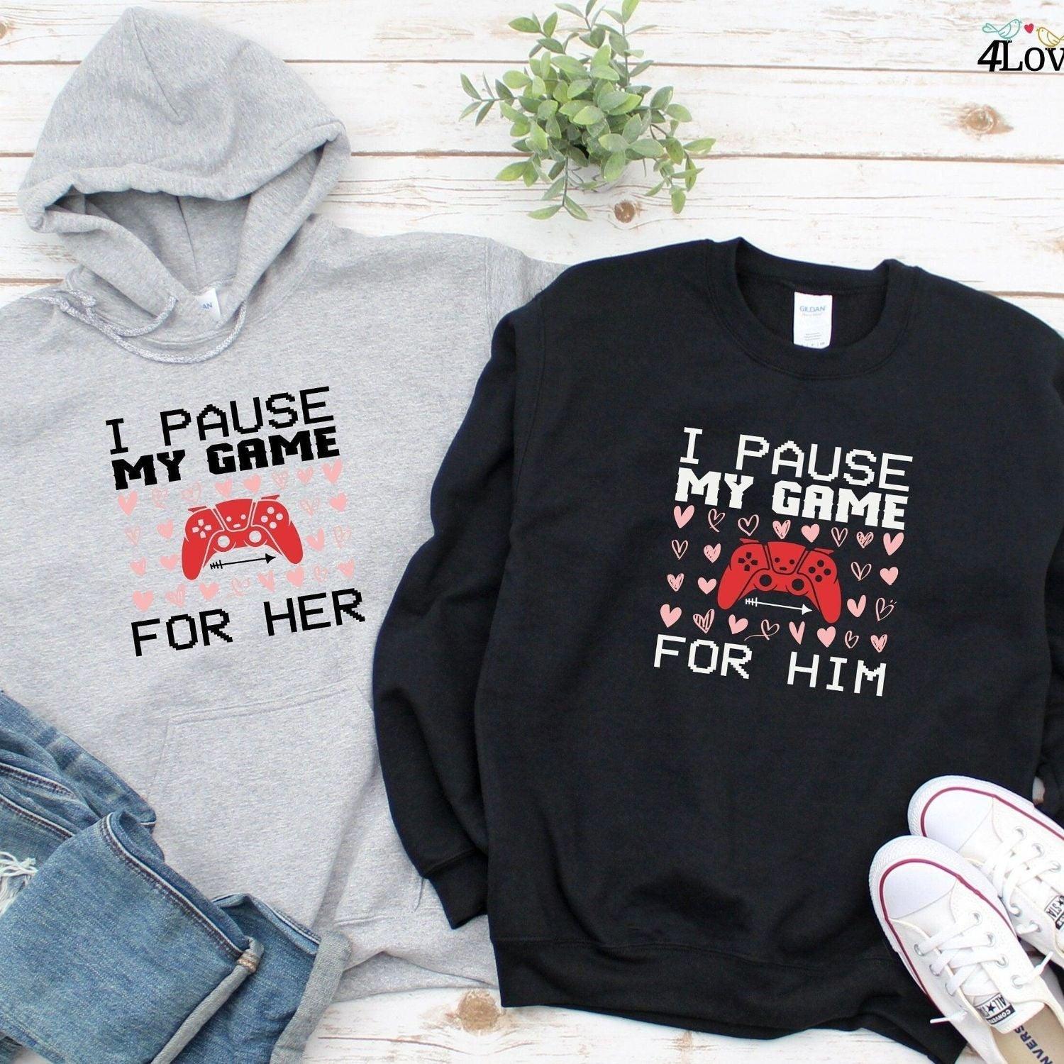 Gamer couple hoodies sale