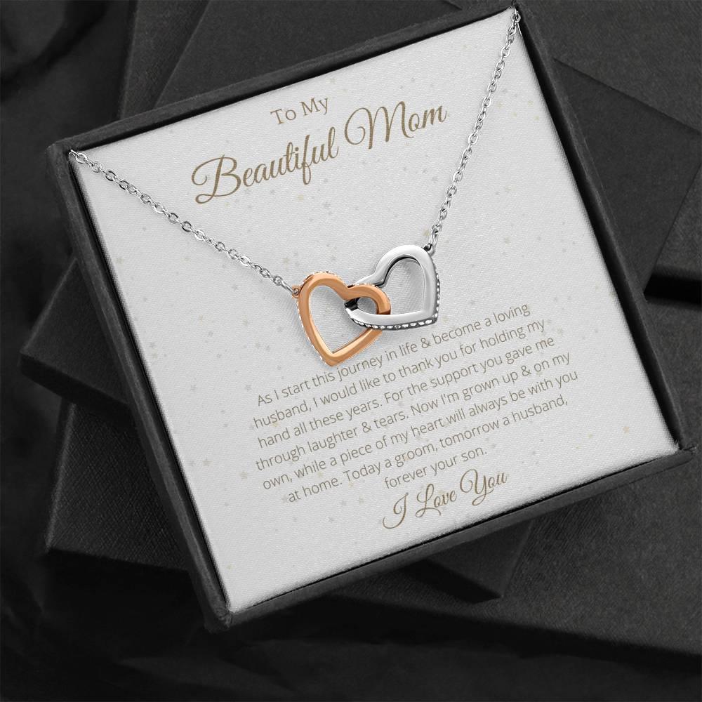 Interlocking Hearts For Mom - To My Mother Necklace Birthday Gift for Mom, Necklace for Mom, Gift for Mom_Birthday, Mother's Day - 4Lovebirds