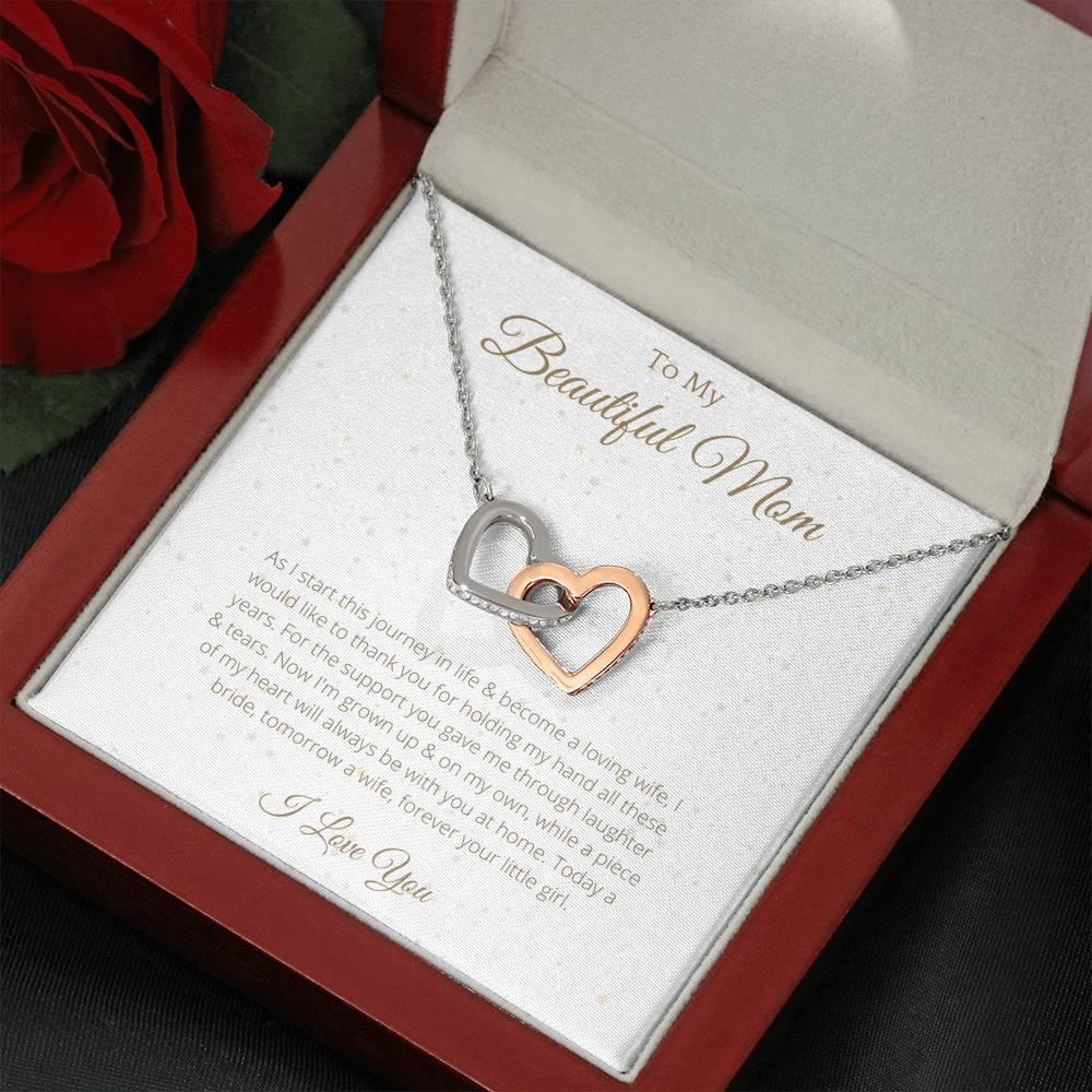 Interlocking Hearts For Mom - To My Mother Necklace Birthday Gift for Mom, Necklace for Mom, Gift for Mom Birthday, Mother's Day - 4Lovebirds