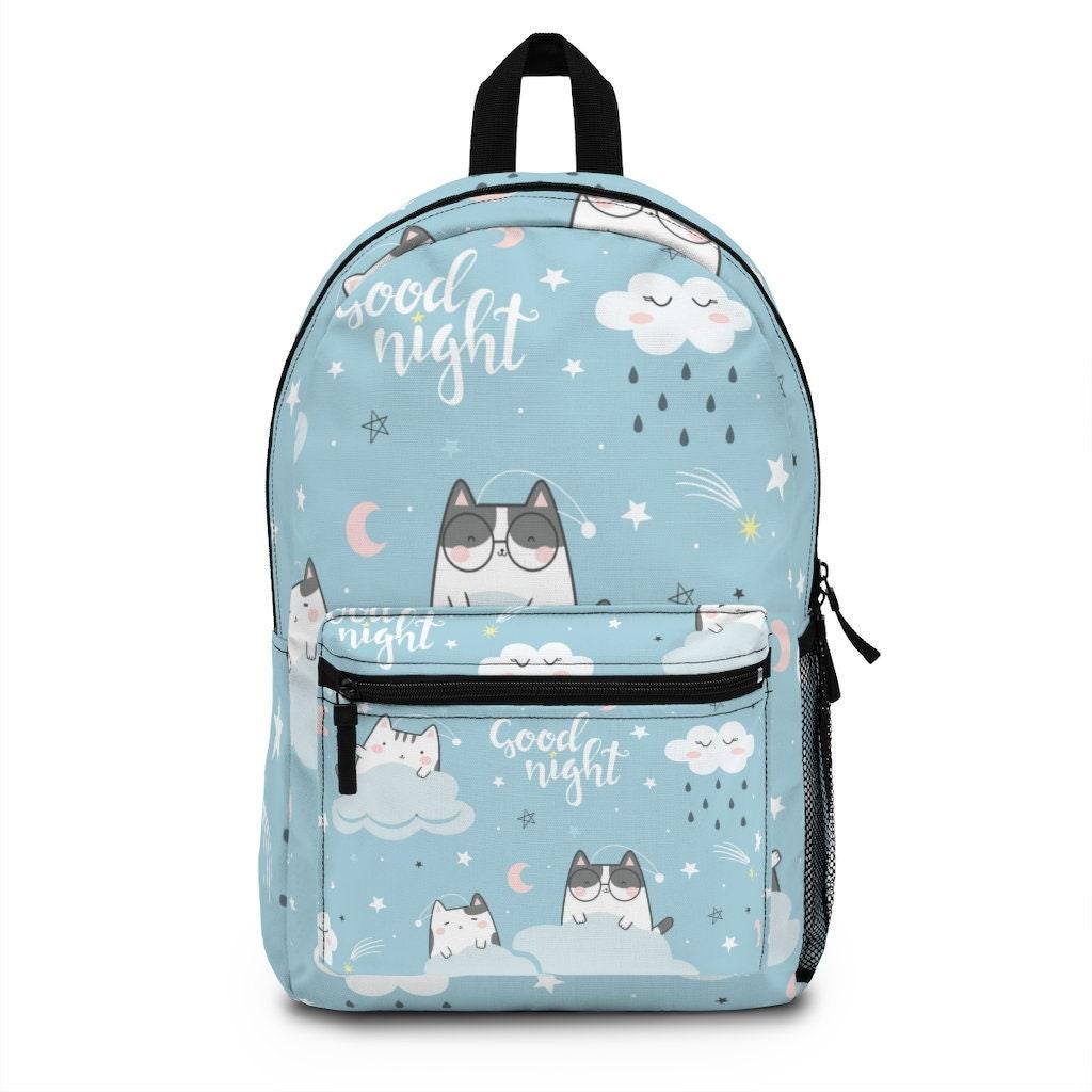 Kawaii Cats Sleeping Backpack, College Backpack, Teens Backpack everyday use, Travel Backpack, Weekend bag, Laptop Backpack - 4Lovebirds