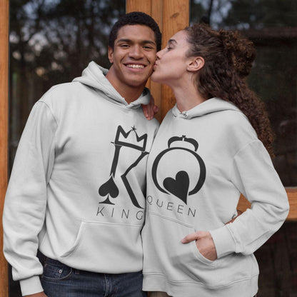 King Queen Hoodies For Couples Couple Hoodies Sweatshirts King