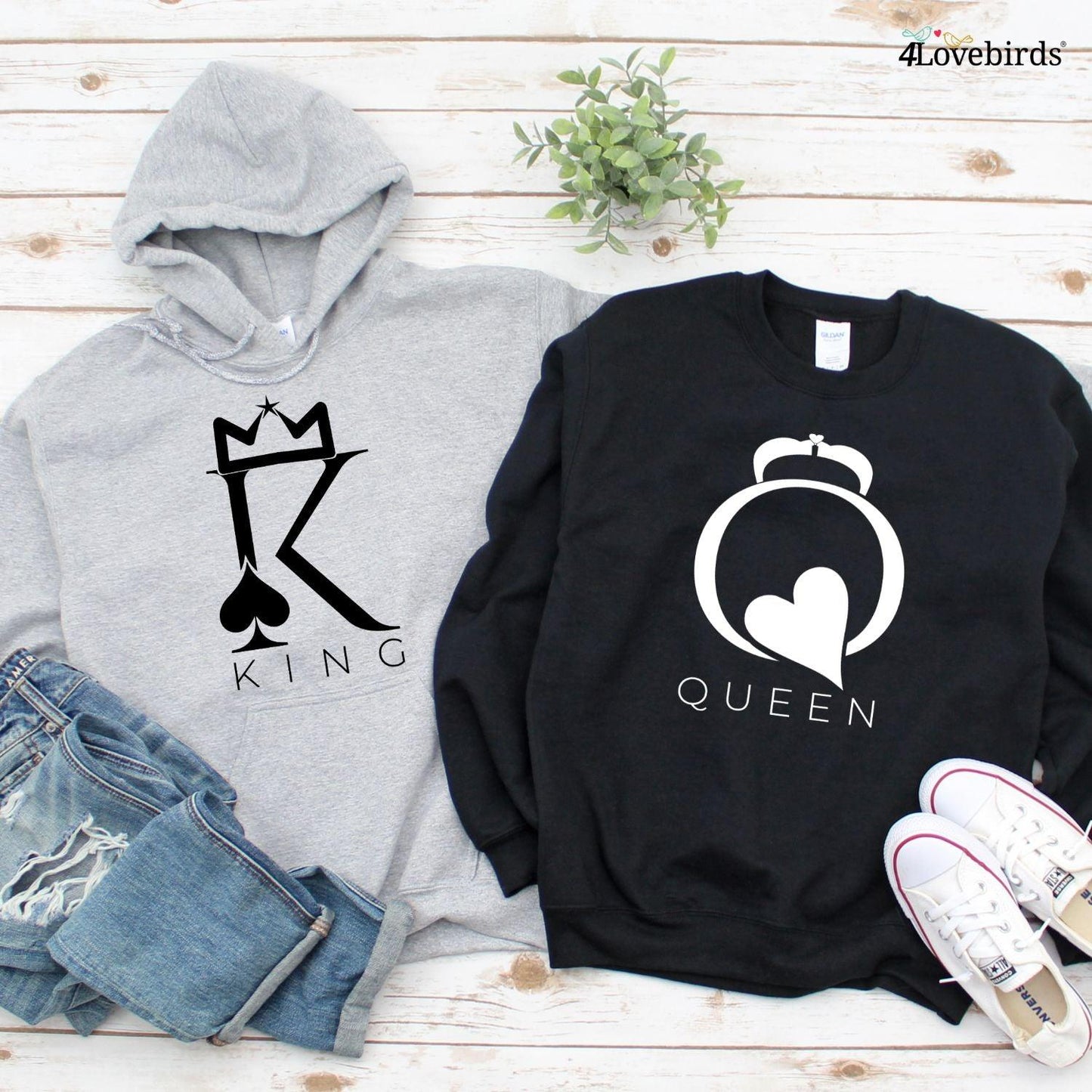King & Queen Matching Set: Couple Hoodies & Sweaters! - 4Lovebirds