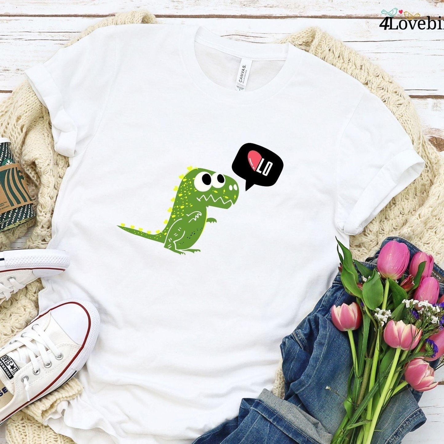LO & VE Dinosaur Matching Outfits - Ideal Couples' Get-up Gift! - 4Lovebirds