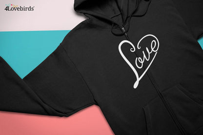 Love duo Hoodie, Lovers matching T-shirt, Gift for Couples / Maried, Valentine Sweatshirt, Boyfriend / Girlfriend Longsleeve, Cute Tshirt - 4Lovebirds