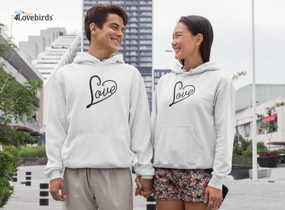 Love duo Hoodie, Lovers matching T-shirt, Gift for Couples / Maried, Valentine Sweatshirt, Boyfriend / Girlfriend Longsleeve, Cute Tshirt - 4Lovebirds