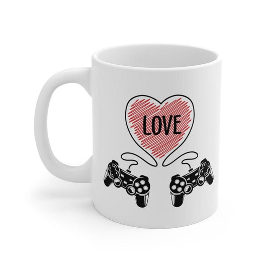 Love gaming Mug, Lovers matching Mug, Gift for Couples, Valentine Mug, Gaming Couple Mug, Cute Geek Couple Mug - 4Lovebirds