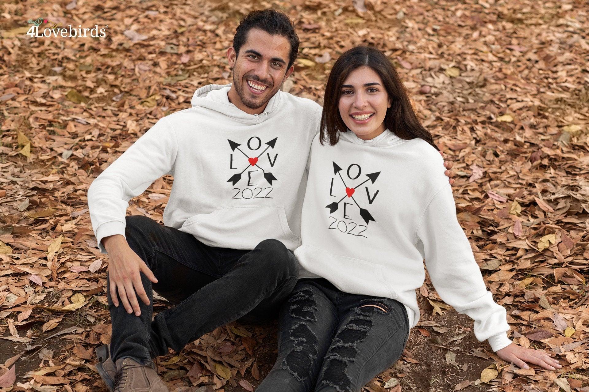 Love in 2022 Hoodie, Lovers matching T-shirt, Gift for Couples, Valentine Sweatshirt, Boyfriend / Girlfriend Longsleeve, Cute Tshirt - 4Lovebirds