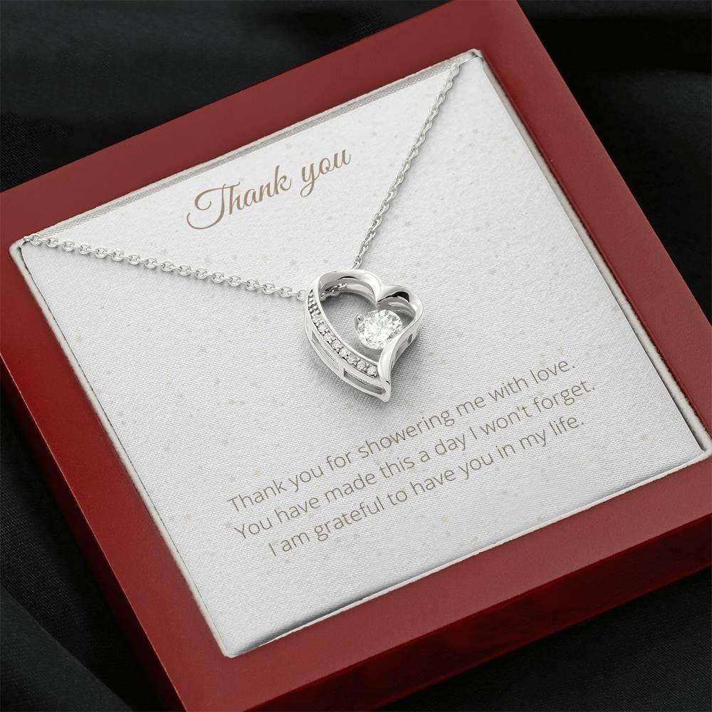 Lovely Heart Necklace For Appreciation - Thank You Necklace Birthday Gift for Friends, Necklace for a friend, Appreciation Gift - 4Lovebirds