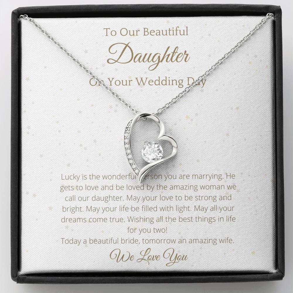 Lovely Heart Necklace For Daughter - To My Daughter Necklace Birthday Gift for Daughter, Necklace for Daughter, Gift for Daughter Birthday - 4Lovebirds