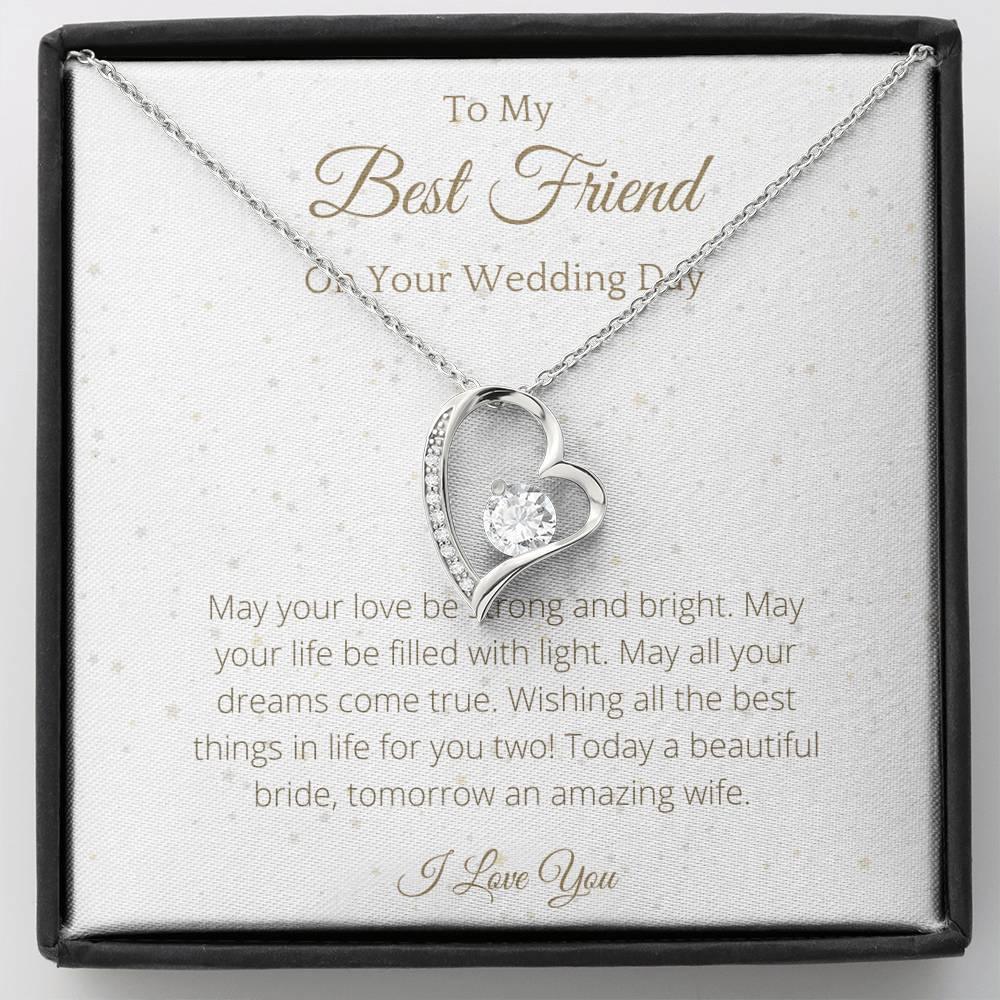 Lovely Heart Necklace For Friend - To My Best Friend Necklace Birthday Gift for Friend, Necklace for Bestie Friend, Gift for Friend Birthday - 4Lovebirds