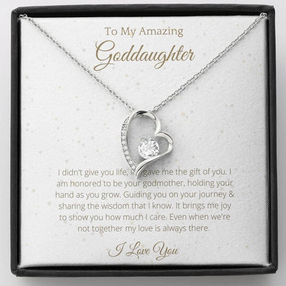 Lovely Heart Necklace For Goddaughter - To My Goddaughter Necklace Birthday Gift for Goddaughter, Necklace for Goddaughter - 4Lovebirds