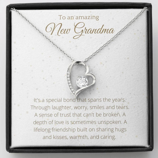 Lovely Heart Necklace For Grandma - To My Nana Necklace Birthday Gift for Grandma, Necklace for Grandparents, Gift for Grandma Birthday - 4Lovebirds