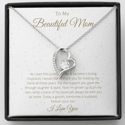 Lovely Heart Necklace For Mom - To My Mother Necklace Birthday Gift for Mom, Necklace for Mom, Gift for Mom Birthday, Mother's Day - 4Lovebirds