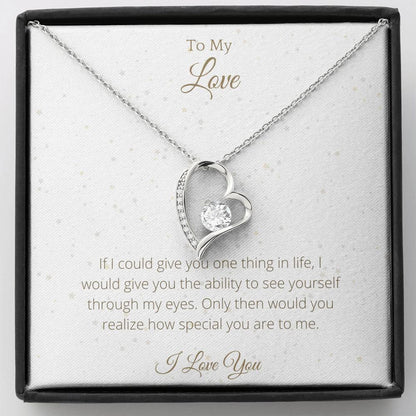Lovely Heart Necklace For Wife - To My Wife Necklace Birthday Gift for Wife, Necklace for Wife, Gift for Wife Birthday - 4Lovebirds