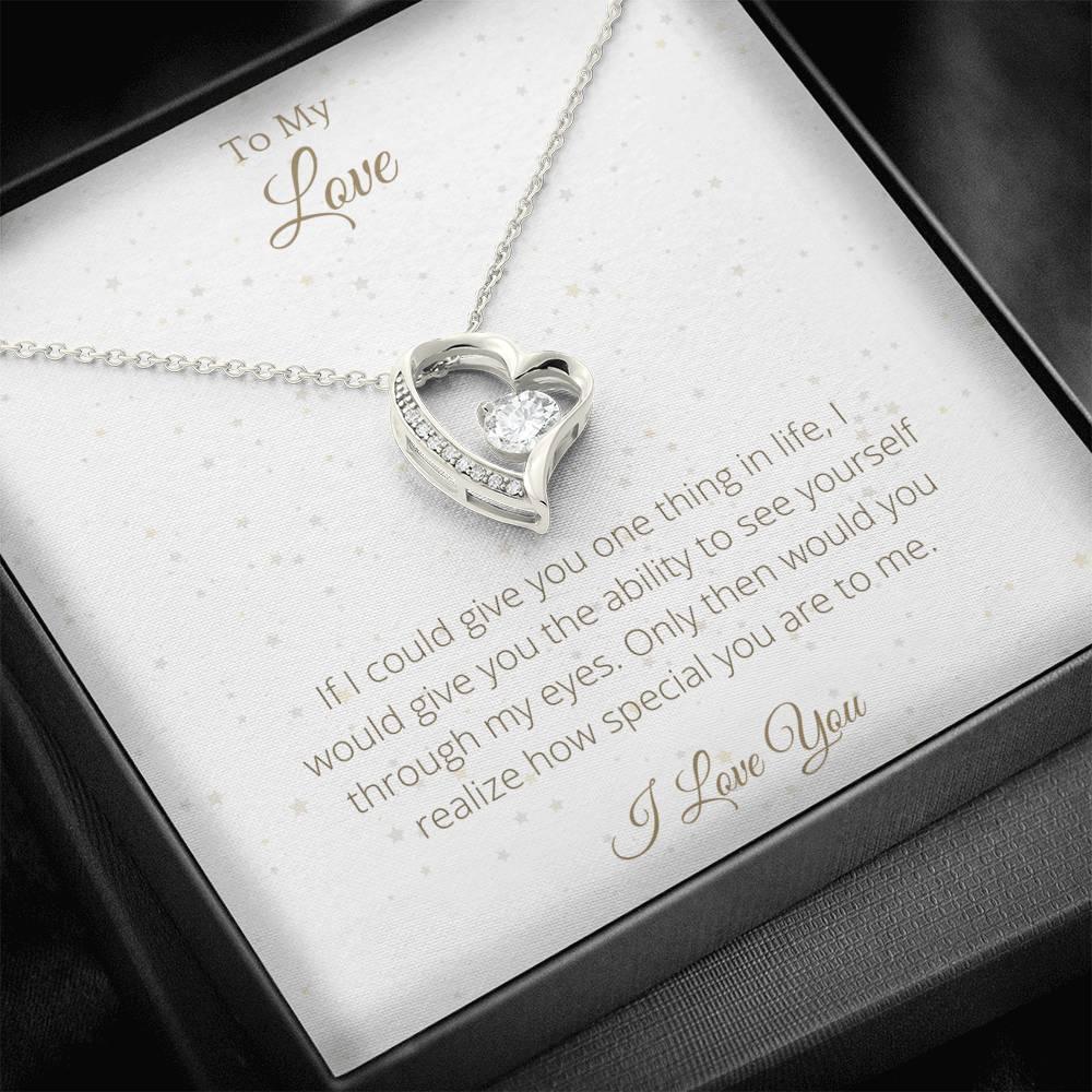 Lovely Heart Necklace For Wife - To My Wife Necklace Birthday Gift for Wife, Necklace for Wife, Gift for Wife Birthday - 4Lovebirds