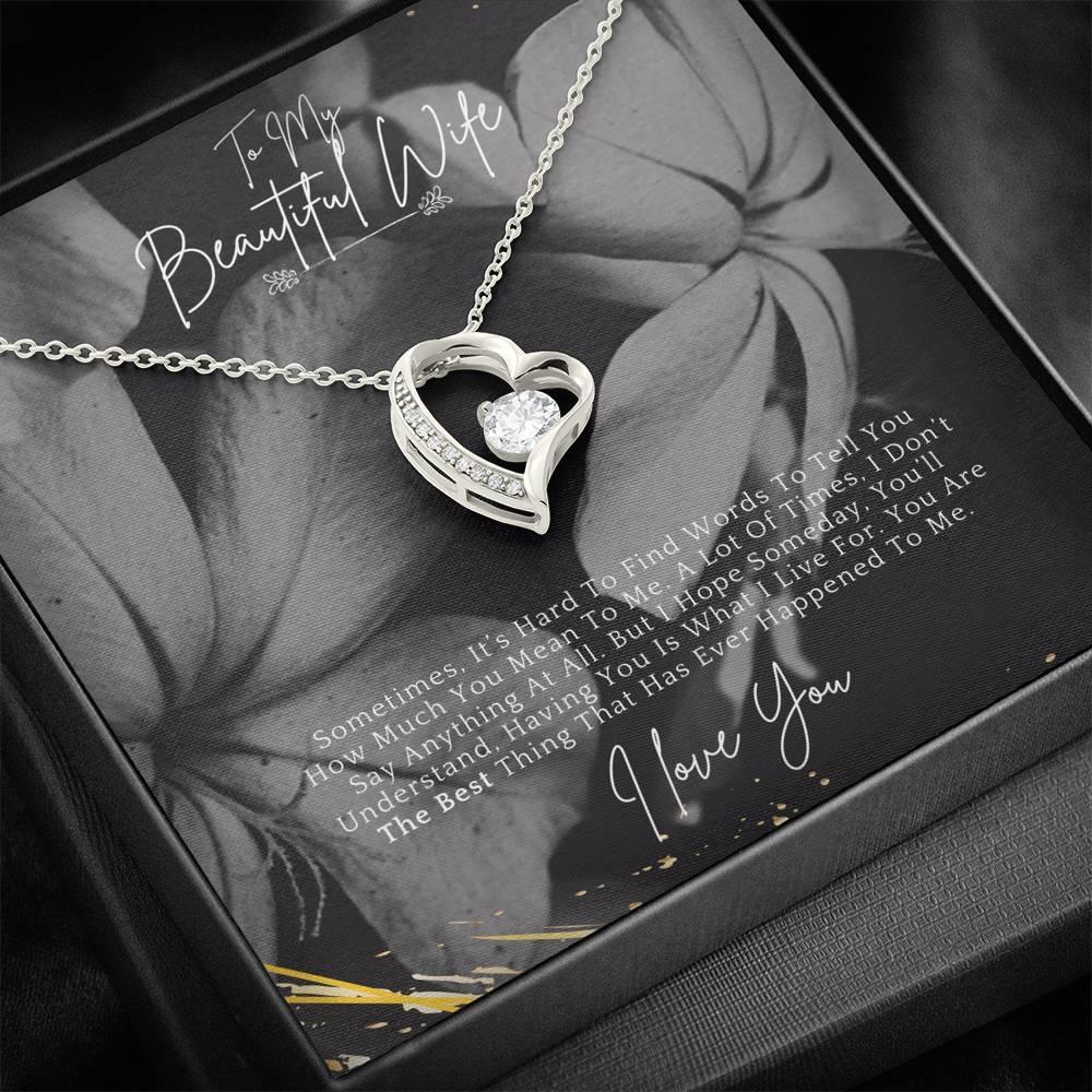 Rakva Gift Wife Necklace, To My Wife Love, Your Trucker Love Knot Necklace  Gift Rhodium Zircon Sterling Silver Pendant Set Price in India - Buy Rakva  Gift Wife Necklace, To My Wife