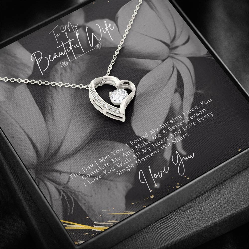 To my gorgeous 2025 wife heart necklace