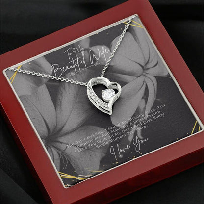 Lovely Heart Necklace | To My Wife - My Missing Peace - 4Lovebirds