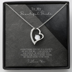 Lovely Heart Necklace - To My Bride - 4Lovebirds
