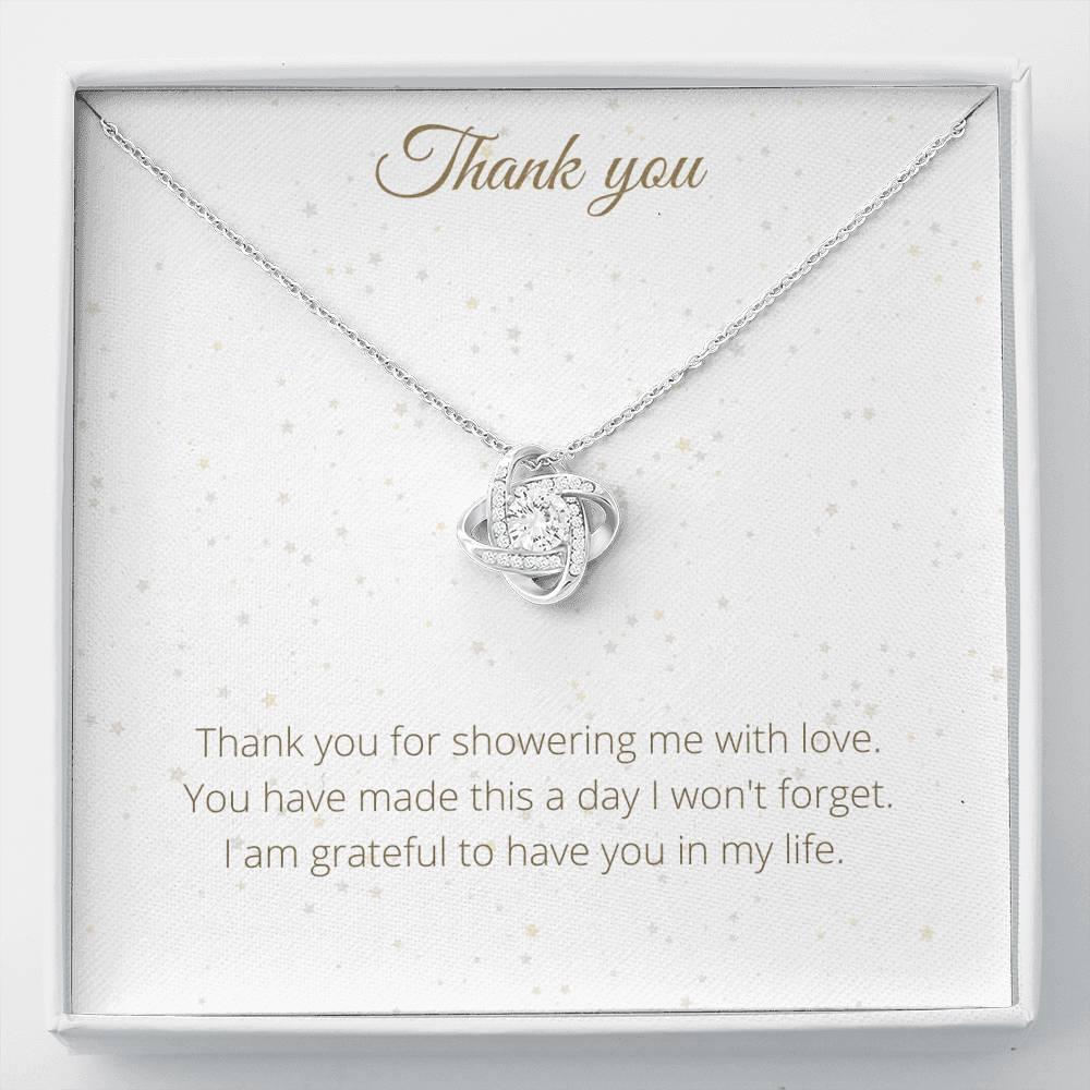 Lovely Knot Necklace For Appreciation - Thank You Necklace Birthday Gift for Friends, Necklace for a friend, Appreciation Gift - 4Lovebirds