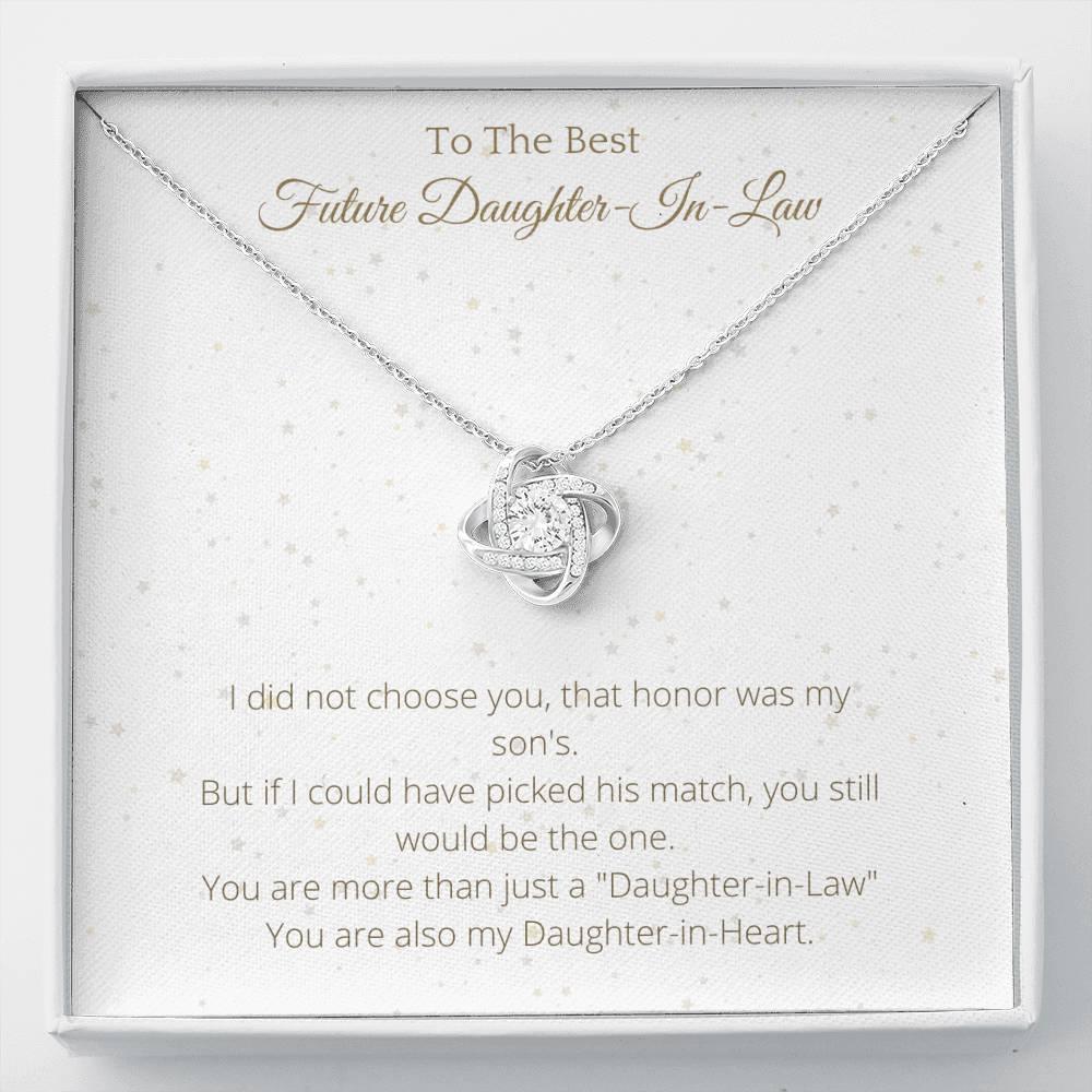 Lovely Knot Necklace For Daughter-In-Law - To My Daughter-In-Law Necklace Birthday Gift for Daughter-In-Law, Necklace for Daughter - 4Lovebirds
