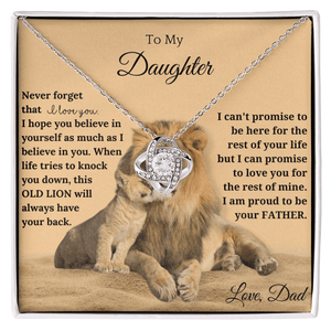 Lovely Knot Necklace For Daughter - To My Daughter Necklace Birthday Gift for Daughter, Necklace for Daughter, Gift for Daughter - 4Lovebirds