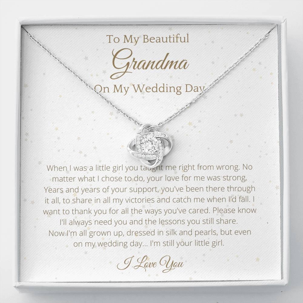 Lovely Knot Necklace For Grandma - To My Nana Necklace Birthday Gift for Grandma, Necklace for Grandparents, Gift for Grandma Birthday - 4Lovebirds