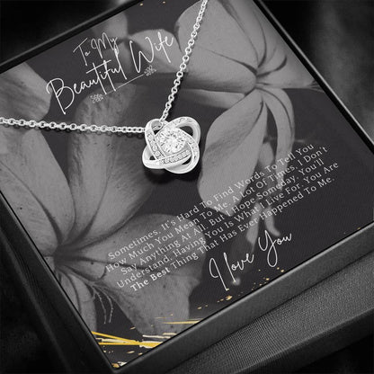 Lovely Knot Necklace | To My Wife - Hard To Find Words - 4Lovebirds