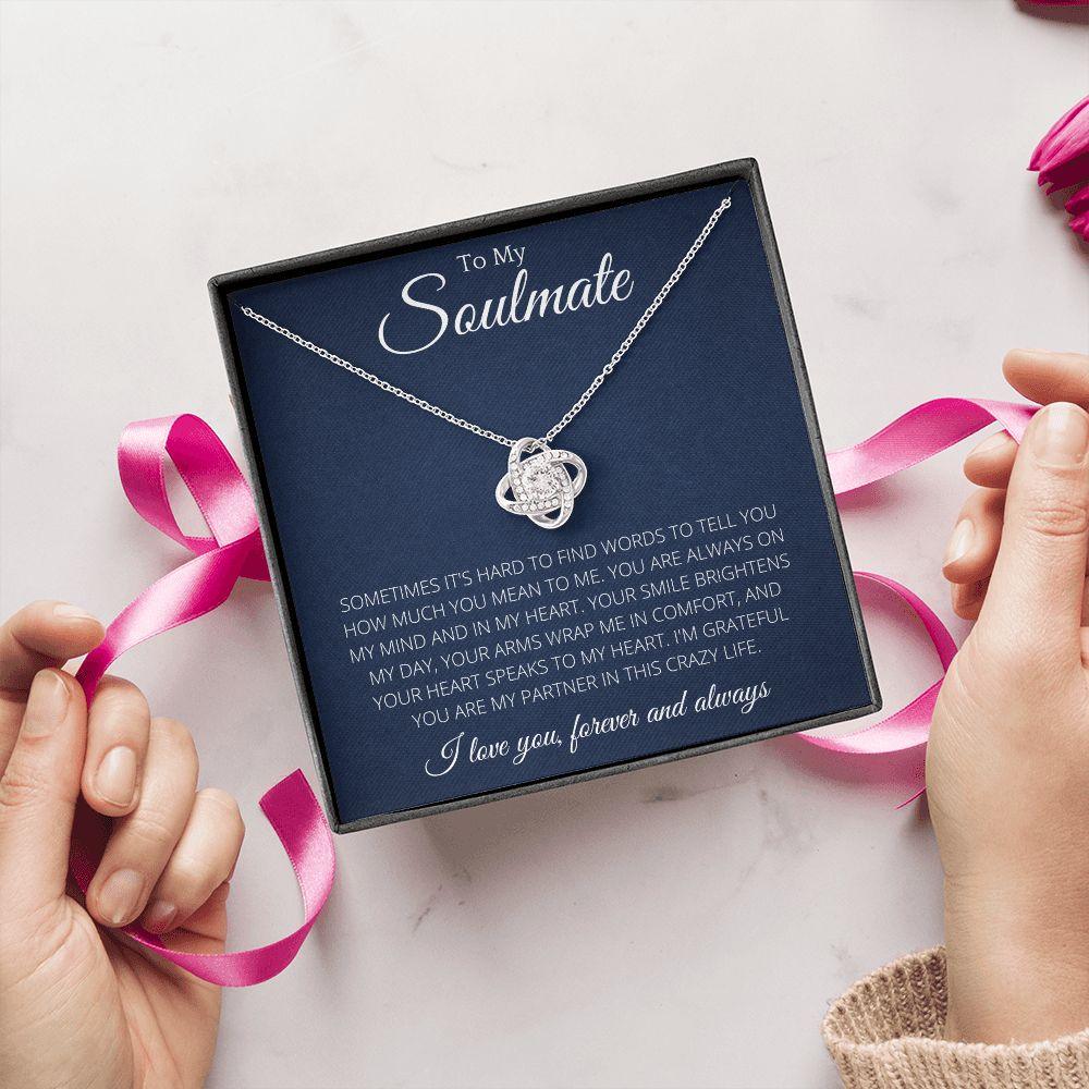 To My Future Wife Necklace for Women Personalized Birthday Anniversary  Valentines Engagement Gift Interlocking Hearts Necklace with Message Card |  To my future wife, Wife necklace, Valentine engagement