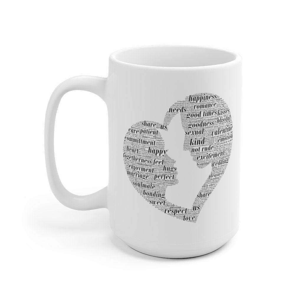 Lovely Word Art Mug, Lovers matching Mug, Gift for Couples, Valentine Mug, Boyfriend and Girlfriend Mug, Cute Mug - 4Lovebirds