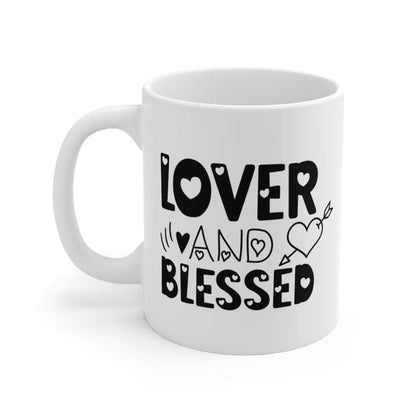 Lover and blessed Mug, Lovers Mug, Gift for Couples, Valentine Mug, Boyfriend and Girlfriend Mug, Cute Mug - 4Lovebirds