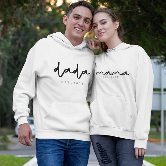 Mama/Dada Custom EST Matching Outfits - Perfect Gift for Parents on Mom's/Dad's Day - 4Lovebirds