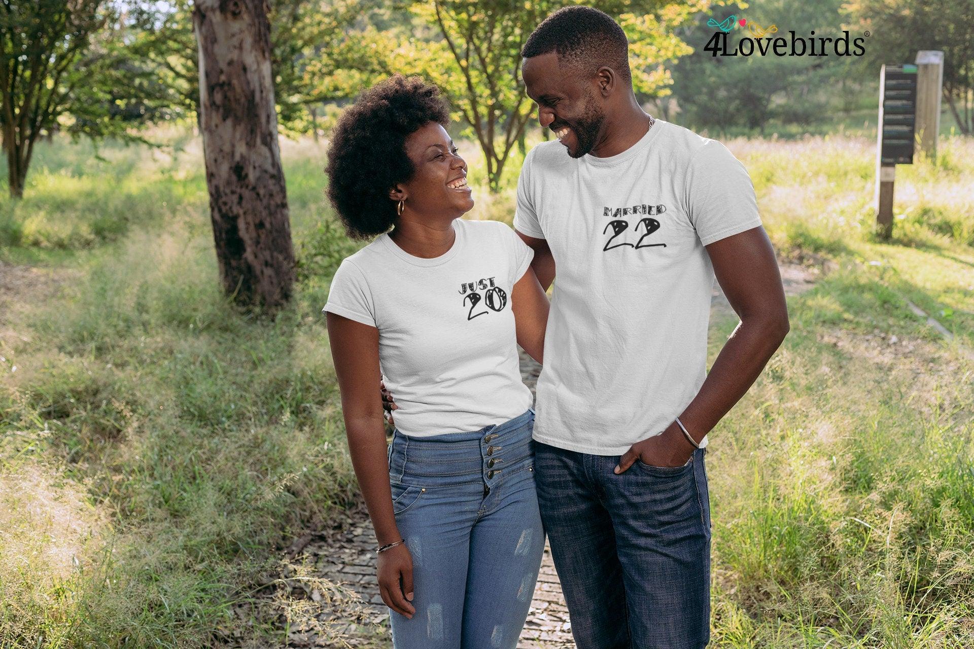 Married 22 Hoodie - Anniversary Gift Tees, Honeymoon sweatshirts, matching shirts, couples gift for her, boyfriend girlfriend, couples funny - 4Lovebirds