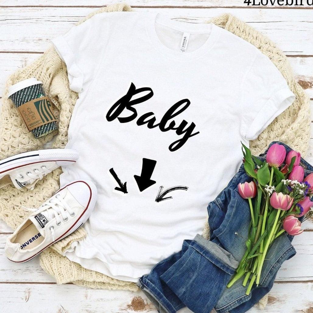 Matching Couple Pregnancy Outfits: Baby/Beer Hoodie & Pregnancy Reveal Shirts - Perfect Pregnancy Gift. - 4Lovebirds