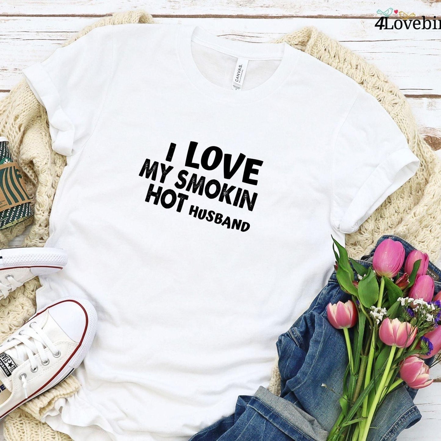 Matching Couples Outfit Set - Smokin' Hot Husband & Lovely Wifey Gift Idea - 4Lovebirds