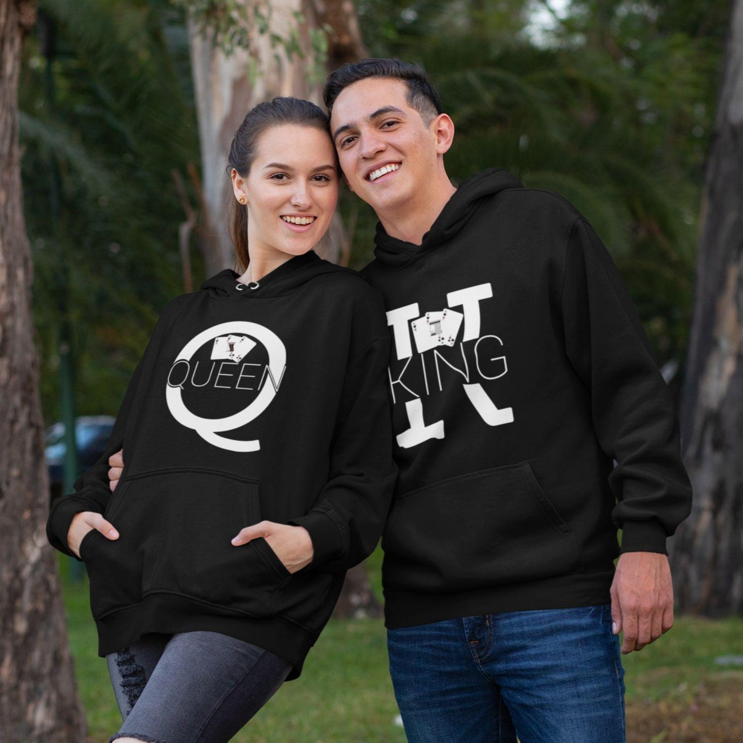 Matching King & Queen Hoodie Set: Comfy Couple Gift for Royal Cuties - 4Lovebirds