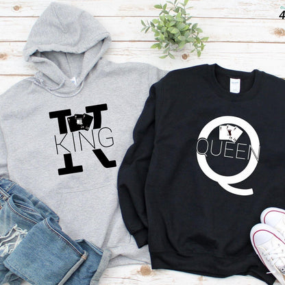 Matching King & Queen Hoodie Set: Comfy Couple Gift for Royal Cuties - 4Lovebirds