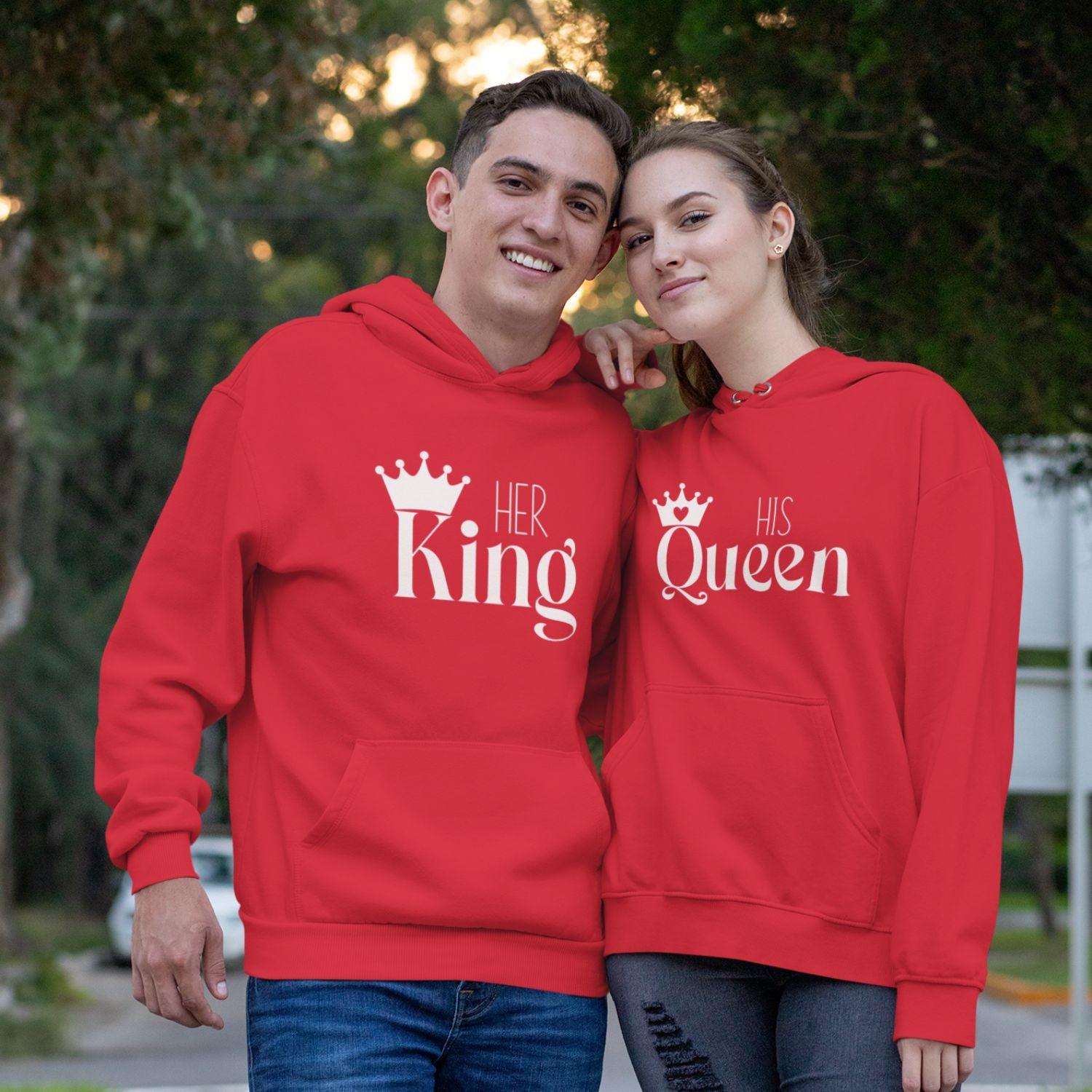 Matching King & Queen Outfit: Gift for Couples, Sweatshirt & Longsleeve - 4Lovebirds