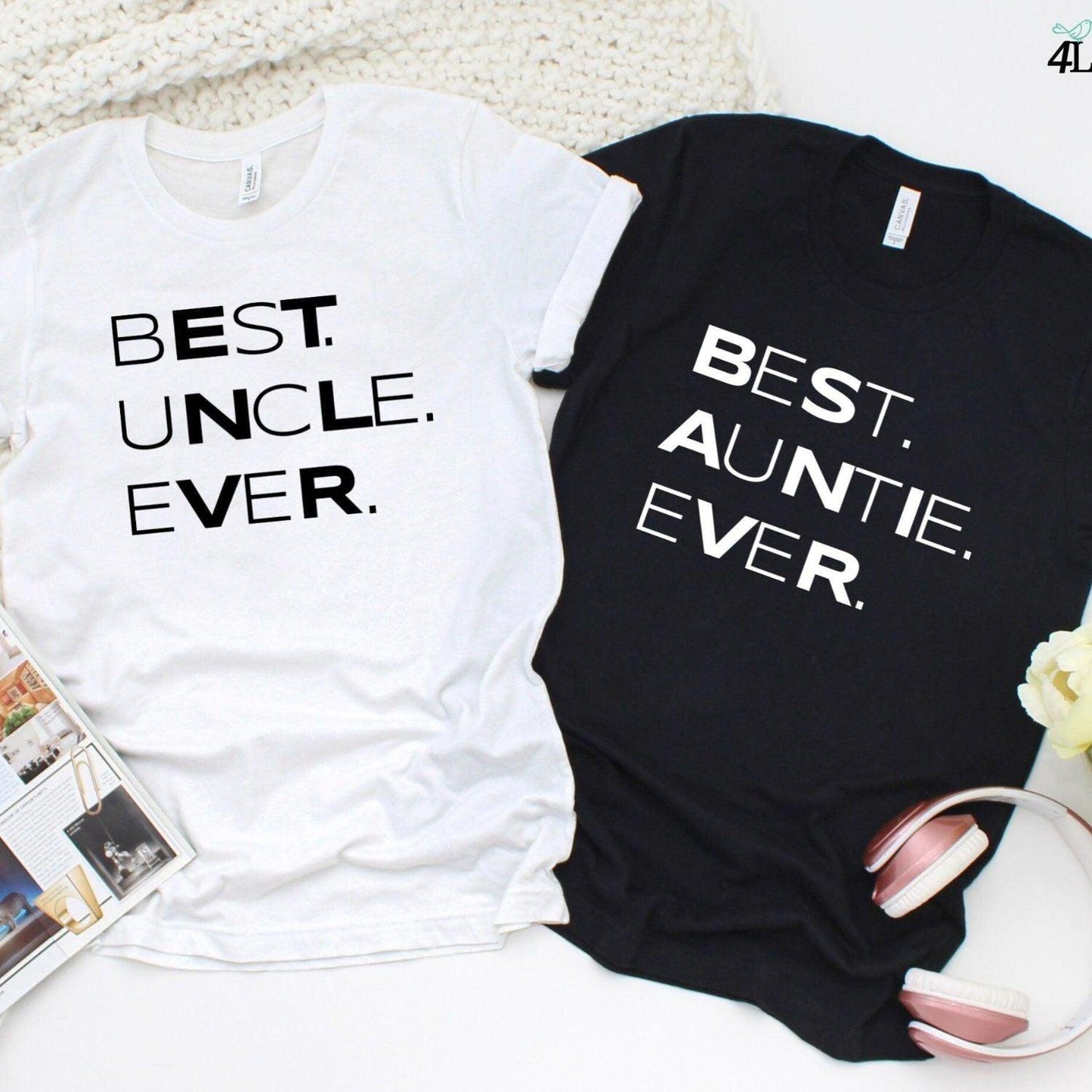 Matching Outfit Gift Set: Best Uncle/Auntie - Birthday, Father's Day, Xmas Ideas - 4Lovebirds