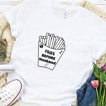 Matching Outfit Set for Foodie Couples - Fries Before Wives/Husbands - 4Lovebirds