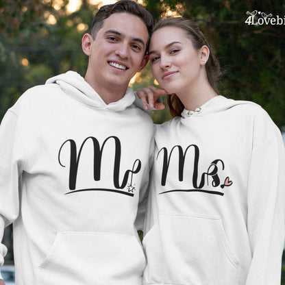 Matching Outfits for Couples: Mr & Mrs Hoodie Set, Honeymoon Sweatshirt, Wife Shirt & More! - 4Lovebirds