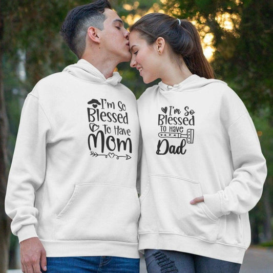 Matching Set: Dad/Mom Hoodie & Lovers T-shirt - Perfect Gift Idea for Couples & Parents! - 4Lovebirds