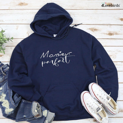 Matching Set for Couples: French Sir Madam Hoodie & Lady Sweatshirt, Perfect Wedding Gift! - 4Lovebirds