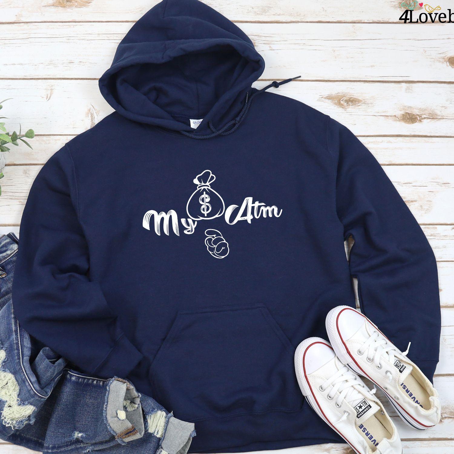 I LOVE MY CRAZY WIFE & HUSBAND Couple Hoodie - Gildan Heavy Blend Crewneck (S-2XL)