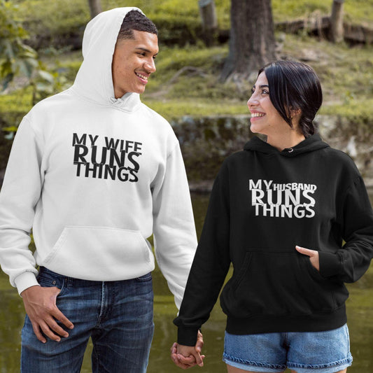 Matching Set: Funny Husband/Wife Hoodie & Sweatshirt - Wedding/Anniv Gift Idea - 4Lovebirds