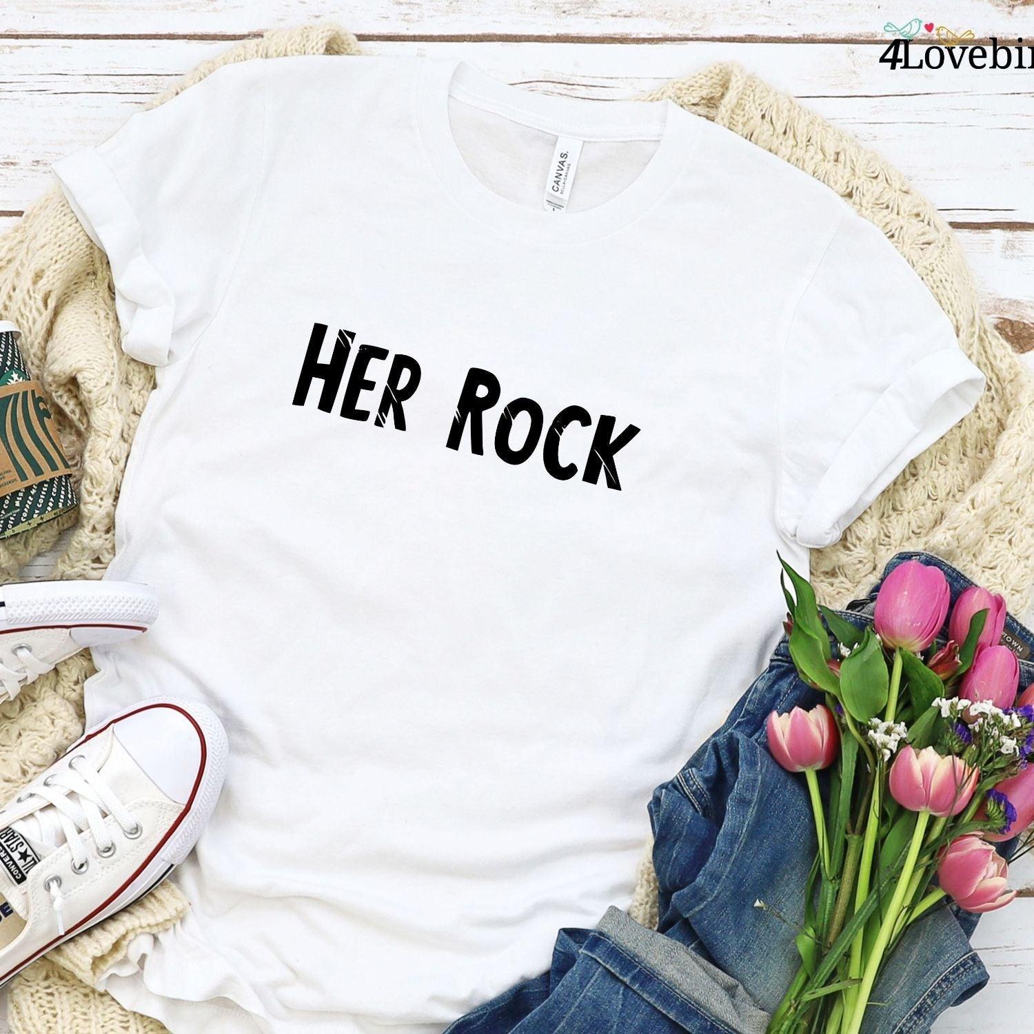 Matching Set: His Rock & Her Peace Sweatshirts - Gift for Couples, Boyfriend & Girlfriend Outfit - 4Lovebirds