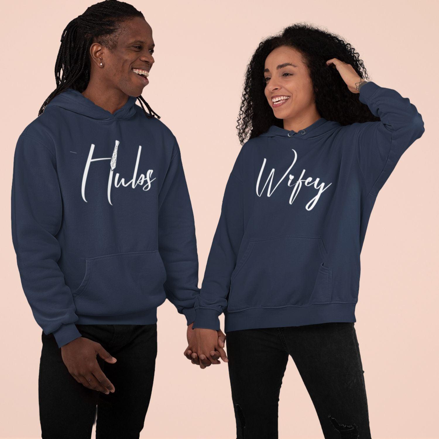 Matching Set: Hubs & Wifey Valentine's Day Gifts, Anniversary Gifts for Couples - 4Lovebirds