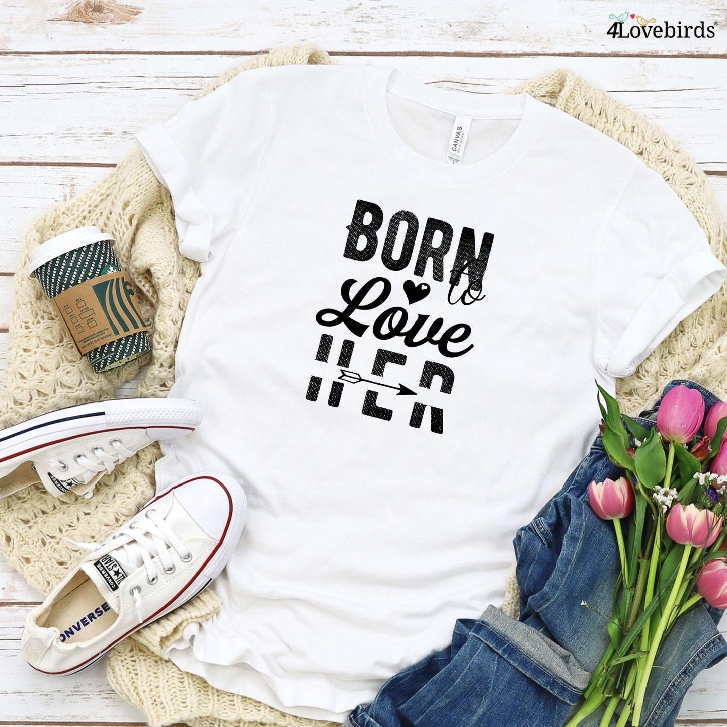 Matching Set Outfits: 'Born to Love Him/Her' - Chic and Cozy Couple Attire - 4Lovebirds