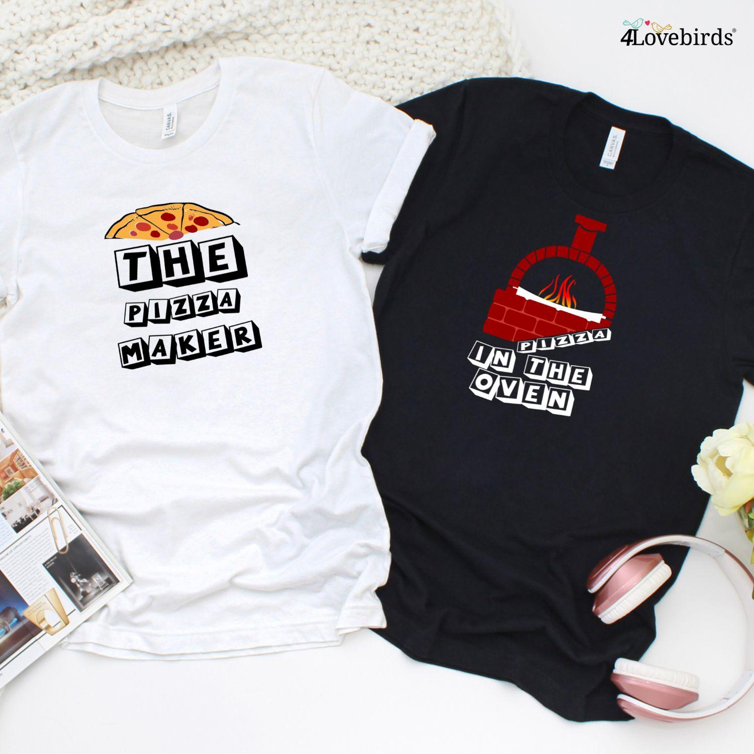 Matching Sets for Pizzeria-Loving Couples & Pregnant Announcements: Tops & Hoodies! - 4Lovebirds
