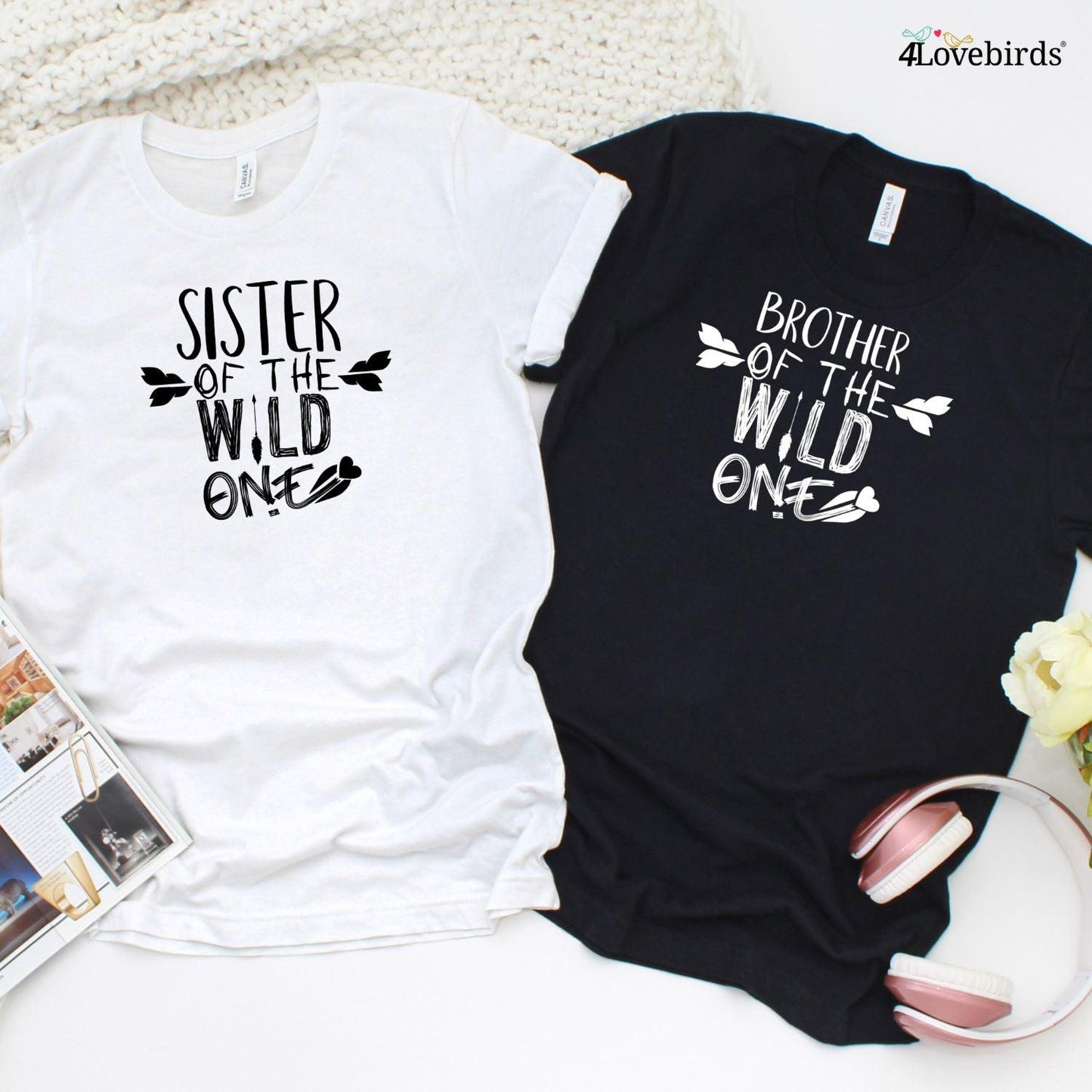 Matching Sibling Gift Set: Brother & Sister Wild One Outfits - 4Lovebirds